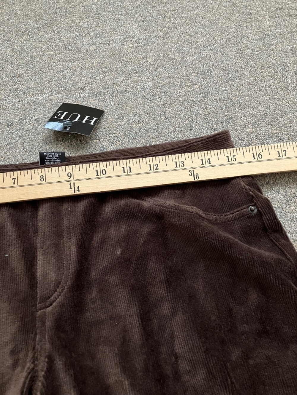 NWT Women’s Hue Brown Corduroy Leggings Size Large - Picture 7 of 9